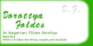dorottya foldes business card