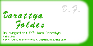 dorottya foldes business card